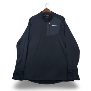 Nike Therma Sphere Element 1/2 Zip Running Top Mens XL Black Pullover 857829-011